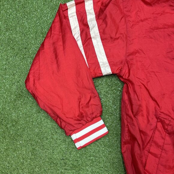 Detroit Red Wings Vintage 80s Quarter-Snap Pullover Windbreaker Jacket Size XL - Picture 3 of 9